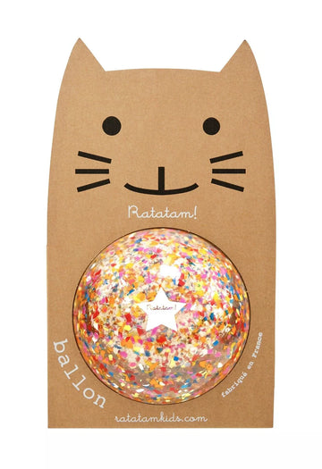 Ballon confettis multico 22cm