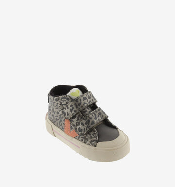 Baskets montantes effet cuir métallisé