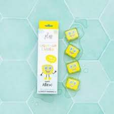 Lot de 4 cubes lumineux - jaune