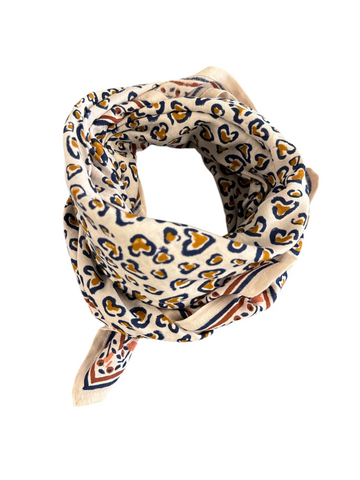Foulard Léo navy 100x100 cm