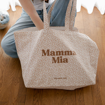 Cabas XXL COEUR Beige nude MAMMA MIA