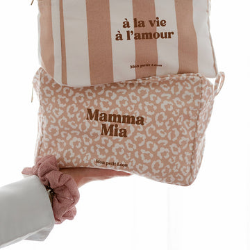 Trousse de toilette LÉOPARD Beige nude MAMMA MIA