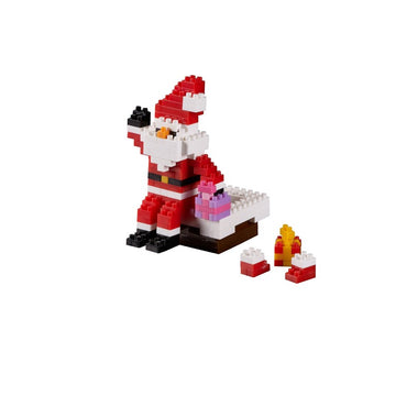Jeu de construction mini briques - père Noel sur la cheminée - niv 2