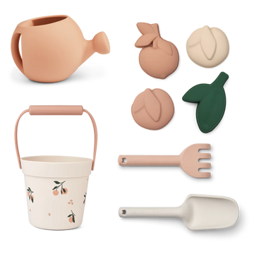 ENSEMBLE DE PLAGE ET DE JARDIN EN SILICONE POUR ENFANTS pêche
