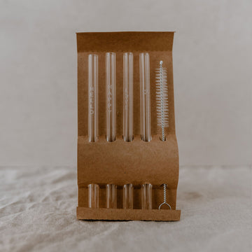 Pailles en verre réutilisables Hello Love 13 CM