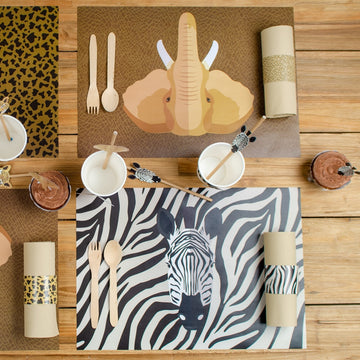 6 Sets de table en papier Savane