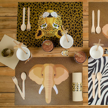 6 Sets de table en papier Savane