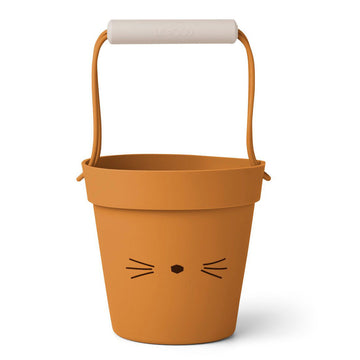 Seau de plage - Chat moutarde