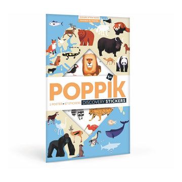 Puzzle en stickers - Animaux du monde (5 à 10 ans)