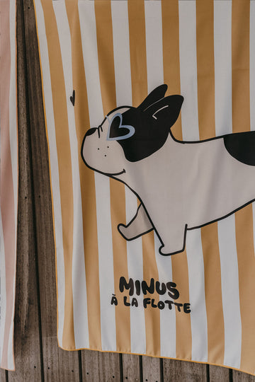 Serviette Minus à la flotte bouledogue