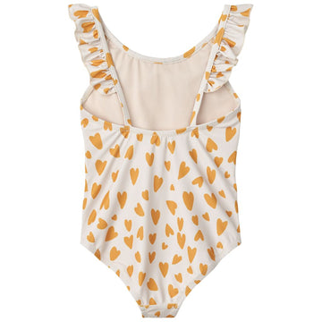 MAILLOT DE BAIN IMPRIMÉ À VOLANTS KALLIE  Hearts / Sandy