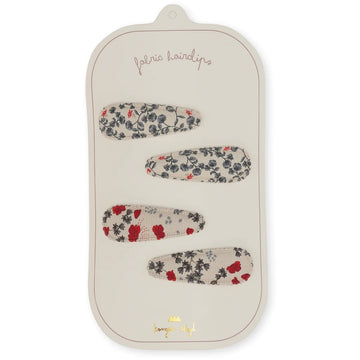 LOT DE 4 BARRETTES TISSU POPPY/ ESPALIER PETIT KONGES SLOJD (Liste de naissance Mélissa & Fayçal)