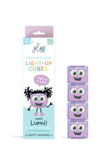 Lot de 4 cubes lumineux - violet