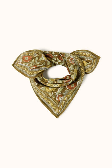 Foulard latika coeur tapenade mimosa petit et grand format