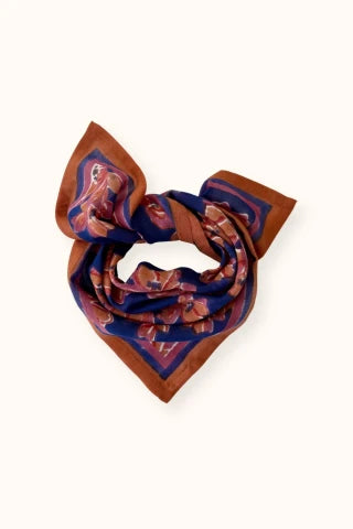 Foulard Dupatta violeta navy