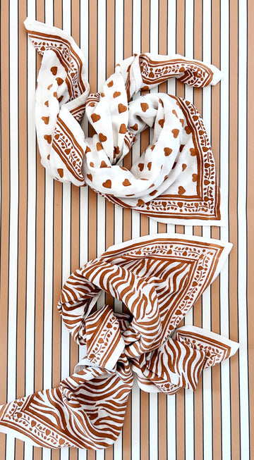 Foulard zèbre 100x100 cm