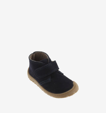 Bottines en cuir souple marine