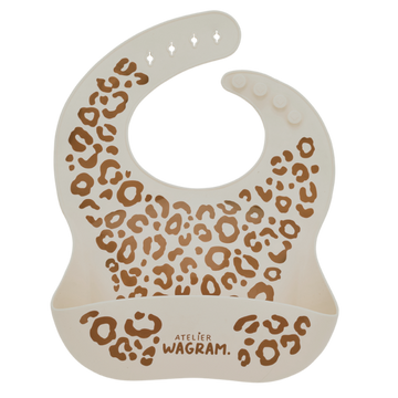 Bavoir silicone léopard