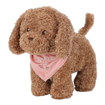 Chien en peluche dans un sac
