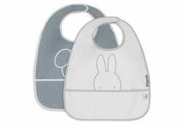 Lot de 2 bavoirs imperméables miffy. Peekaboo