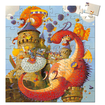 Puzzle silhouette 54 pièces - Vaillant et le dragon - Djeco