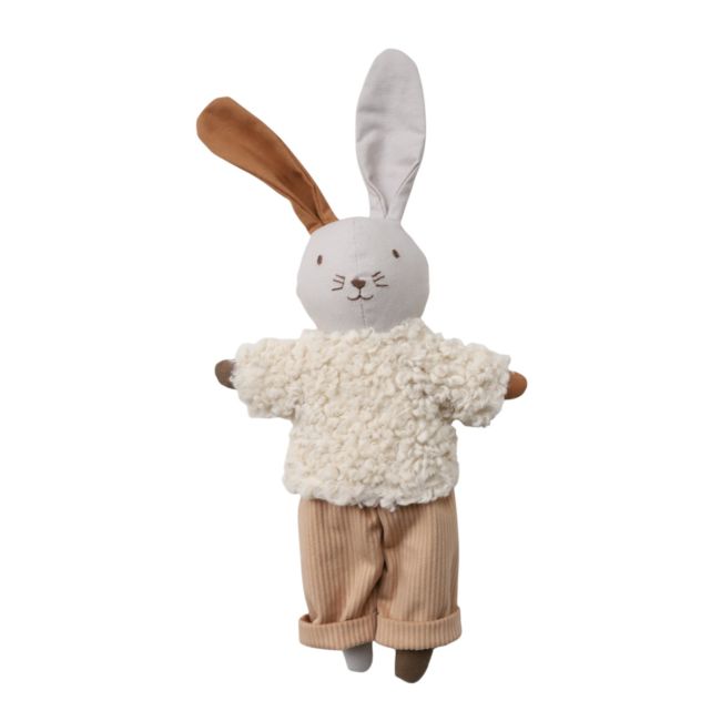 Poupée en tissu Lapinou pantalon velours Frisette