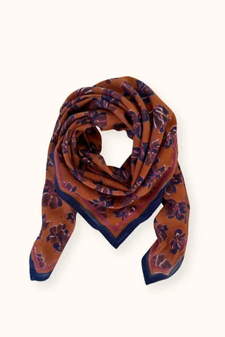 Foulard Dupatta violeta rust