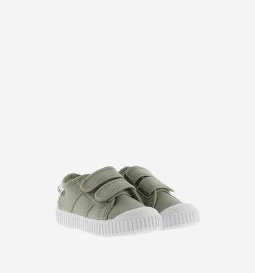 Baskets en toile vert sauge pointure 30