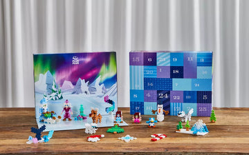 Calendrier de l'Avent 600 Pcs "Un Noël sous les aurores boréales" / Jeu de construction / Educatif / Motricité fine  PLUS PLUS