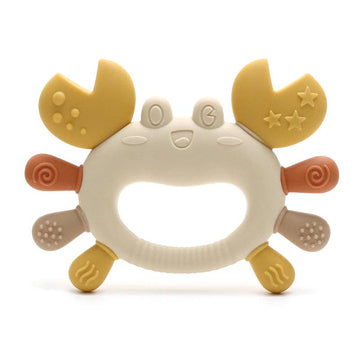 Anneau de dentition en silicone Crabe - Beige