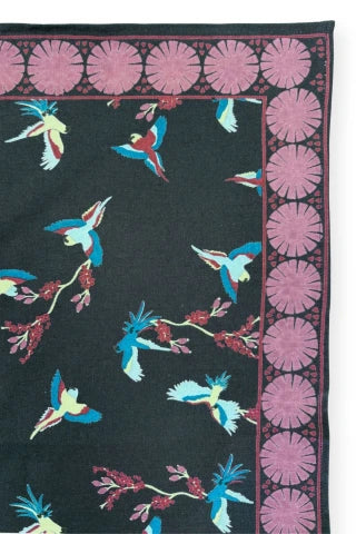 Foulard Apache cerisier navy 100x100 cm