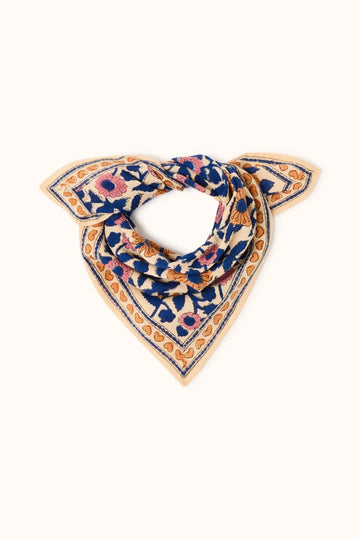 Foulard latika coeur bleu royal petit et grand format
