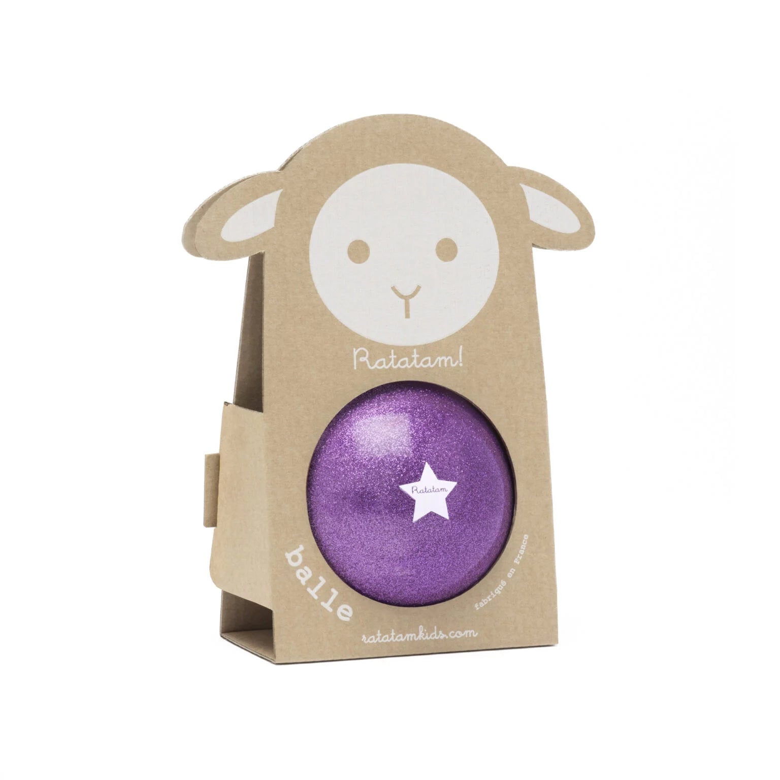Balle 19 cm baby mouton violet