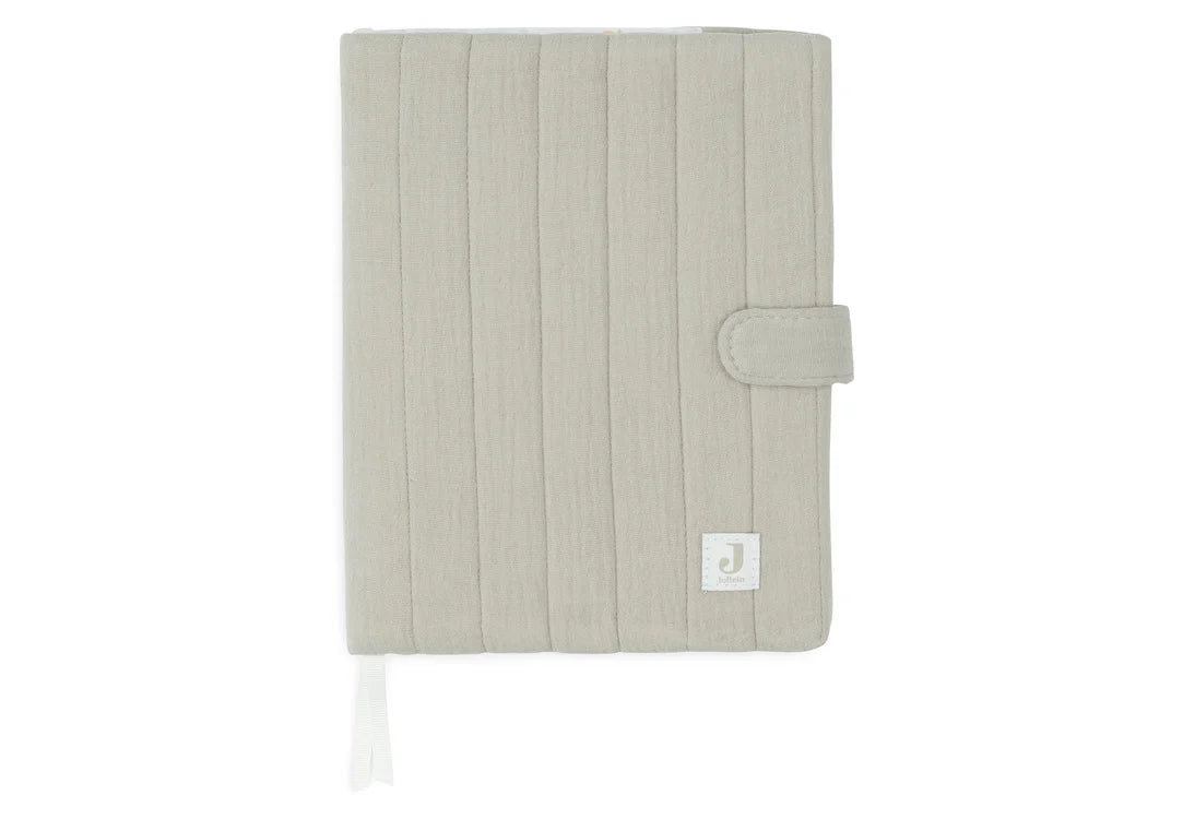 Protège carnet gaze de coton olive