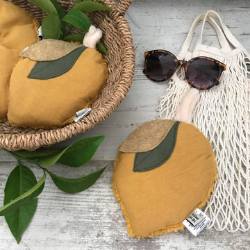 Bouillotte sèche - CITRON - gaze de coton jaune