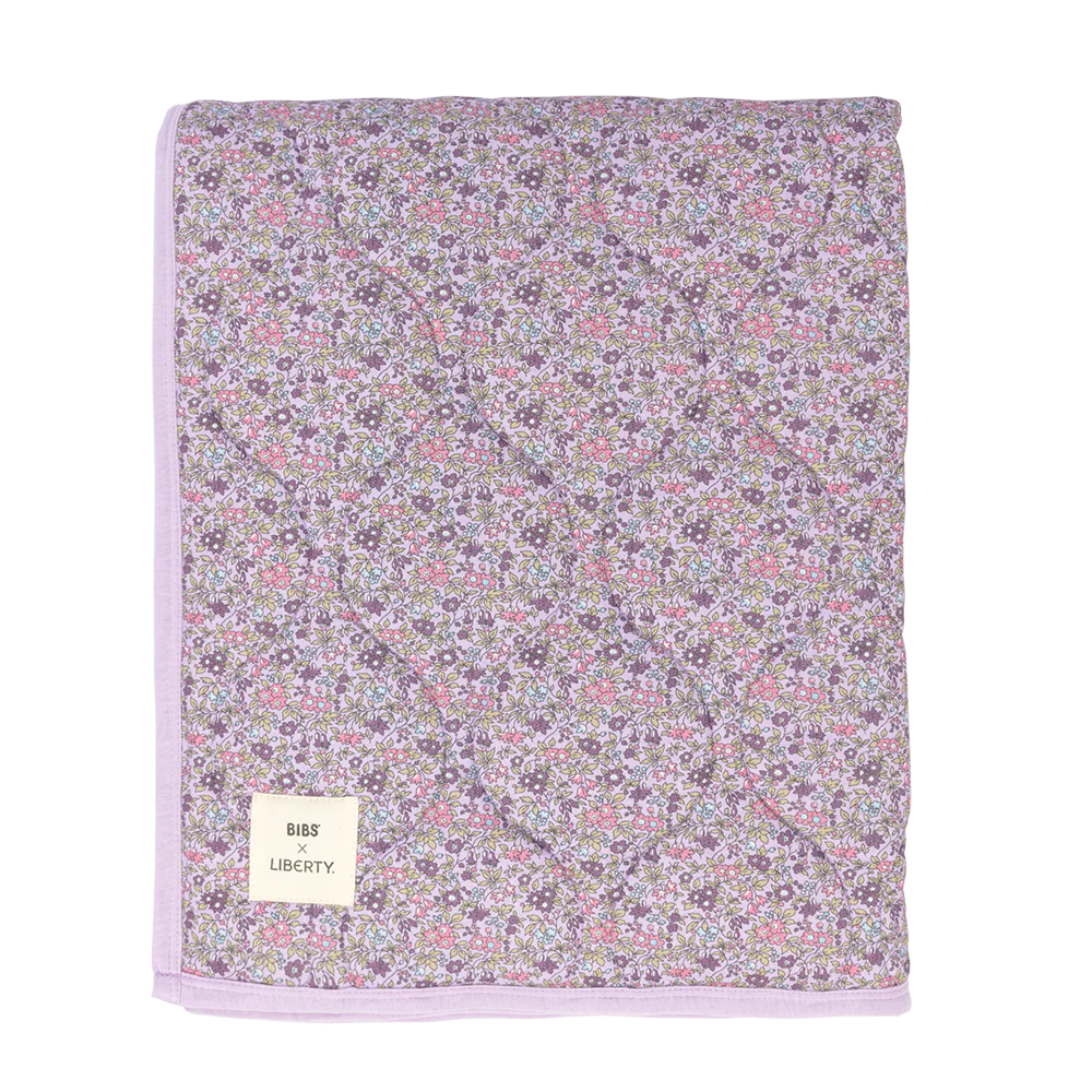 BIBS x LIBERTY Quilted Blanket Chamomile Lawn - Violet Sky
