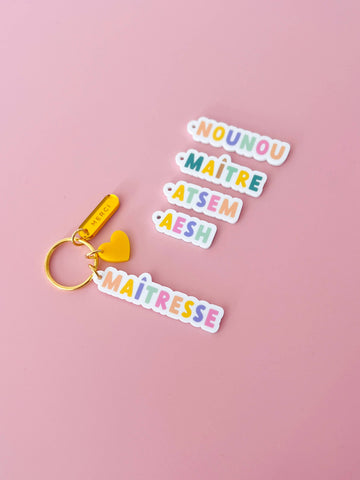 Porte-clé Maîtresse / Nounou... Cadeau fin d'année scolaire