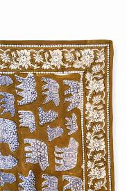 Foulard ours Apaches 50x50 cm tapenade