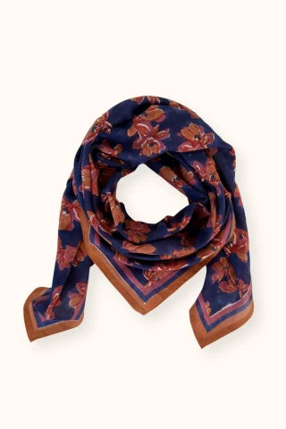 Foulard Dupatta violeta navy