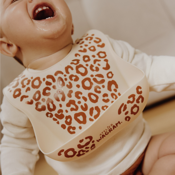Bavoir silicone léopard (liste de Céline & Max)