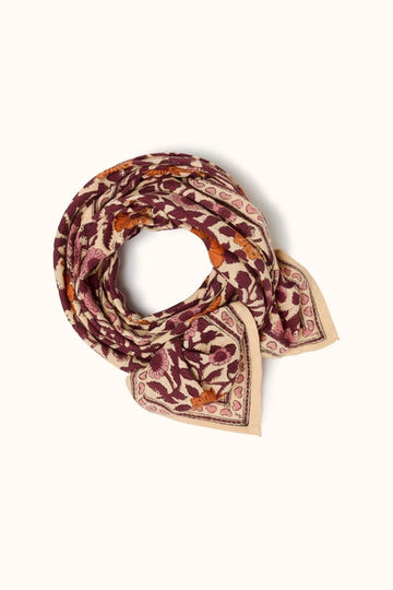 Foulard latika coeur flamingo petit et grand format
