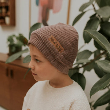Bonnet velours taupe