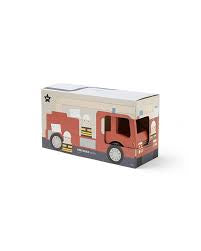 Camion de pompier en bois