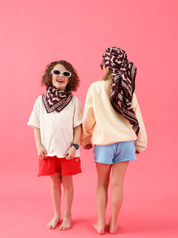 Foulard Teckel Prune ( existe en 2 dimensions)