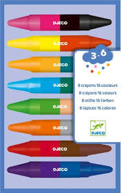 Crayons à la cire double côtés