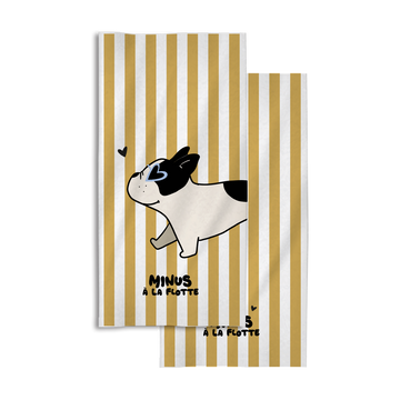 Serviette Minus à la flotte bouledogue