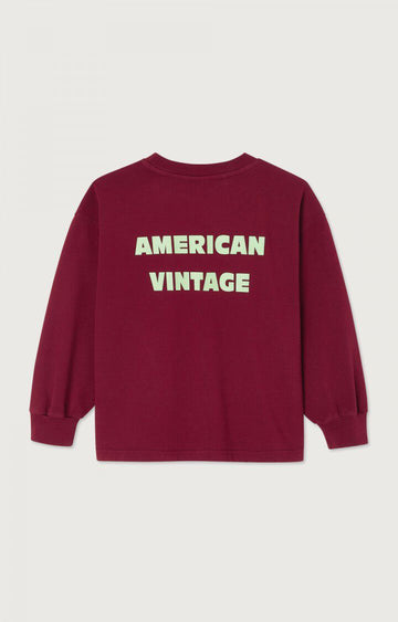 T-SHIRT ENFANT FIZVALLEY bordeaux vintage