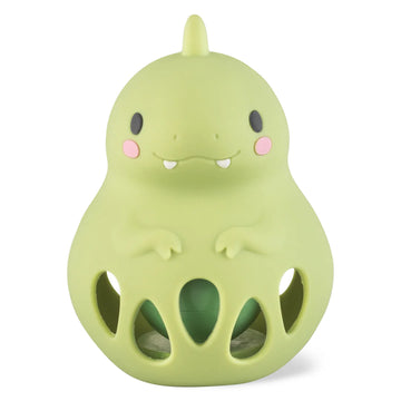 SILICONE RATTLE DINO - tiger tribe