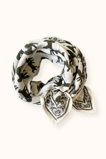 Foulard Bengale eucalyptus Apaches en grand et petit format