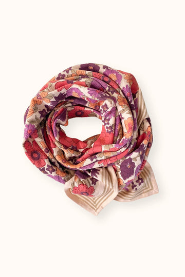 Foulard Joy macadamia Apaches en grand et petit format